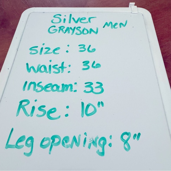 Silver Jeans Co. Men’s Grayson Straight Leg Jeans W36 L34 Blue Stretch Denim - Picture 9 of 9